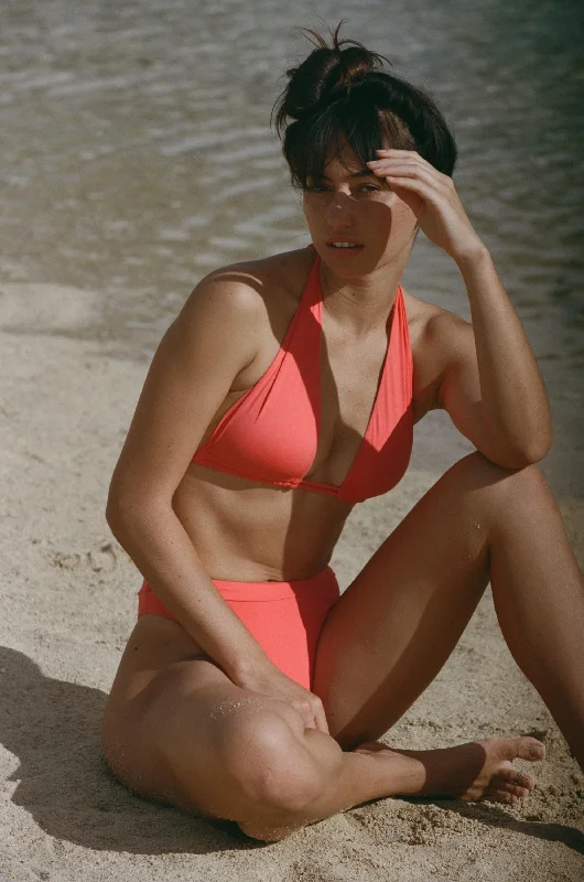 Tunnel Bikini Top - Sunstroke Polished Women's Silk