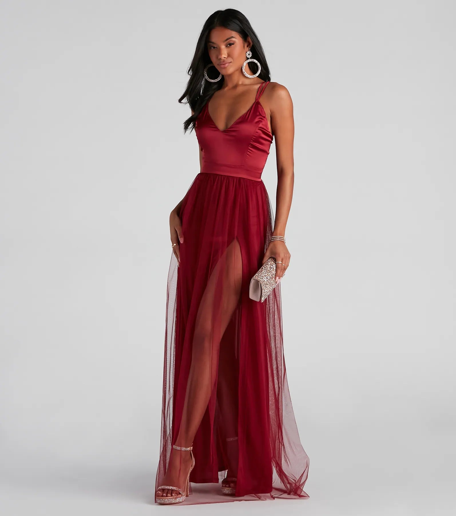 Haisley Formal Tulle And Satin Dress Sustainable Organic
