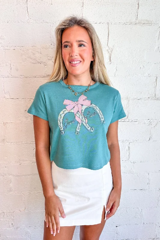Good Luck Graphic Tee Sophisticated Women's Tailored