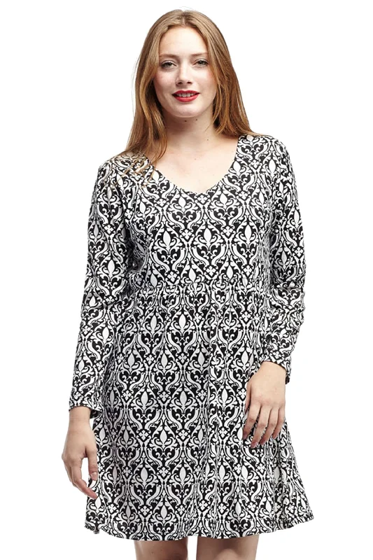 La Cera Baroque Print Pullover Tunic Top Relaxed Women's Beachy
