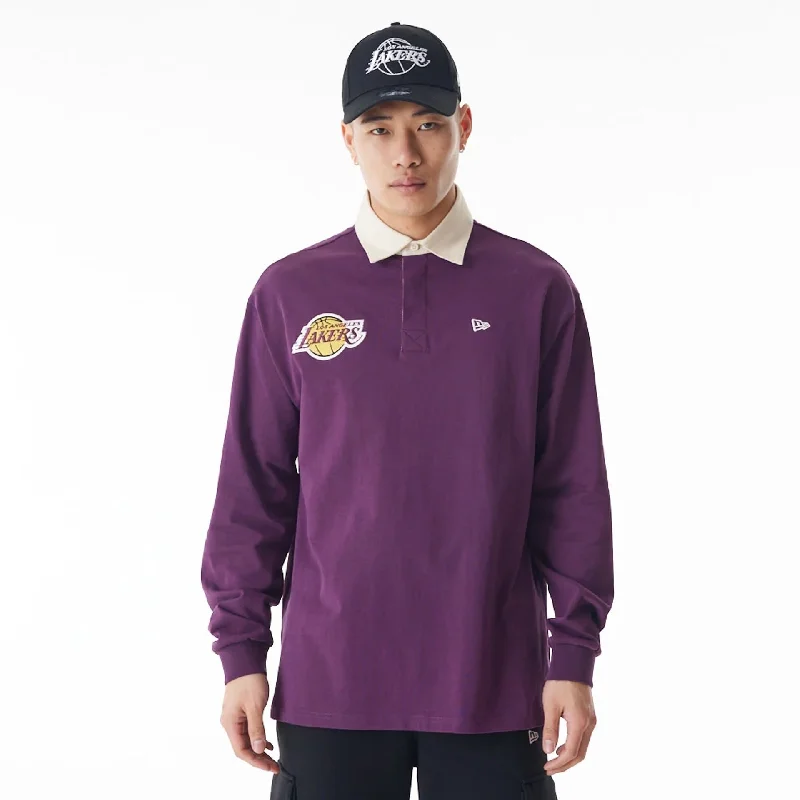 LA Lakers NBA Lifestyle Dark Purple Rugby Shirt Modern Women's 