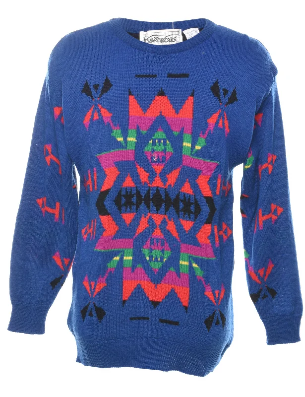 Blue Jumper - M Traditional Women's 