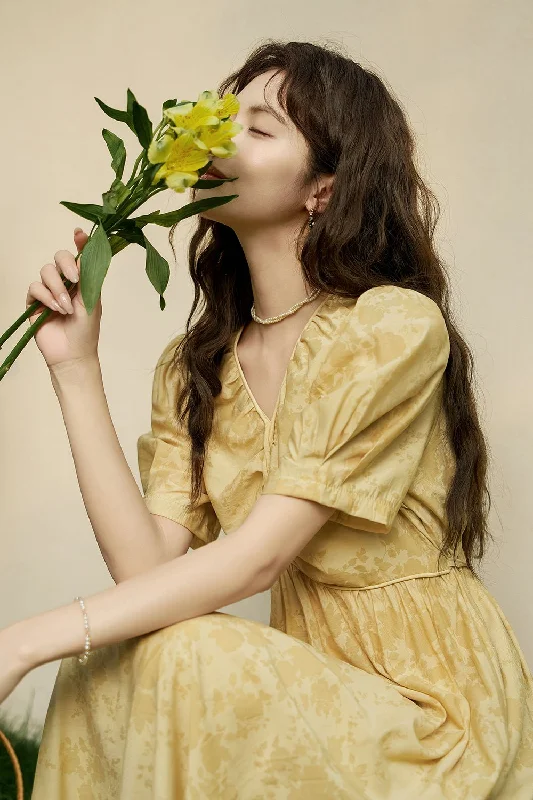 Yellow Maxi Dress for Women Elegant Women's Formal 