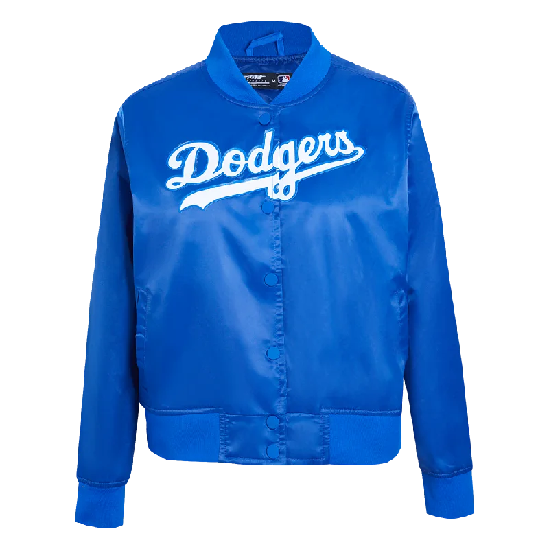 MLB LOS ANGELES DODGERS CLASSIC WOMEN'S SATIN JACKET (DODGER BLUE) Earthy Women's 