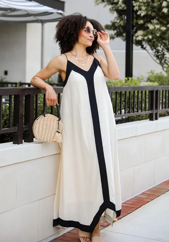 Gorgeous Stance Cream Maxi Dress Sleek Women's 