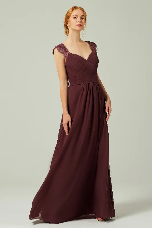 A-Line Floor Length Chiffon Bridesmaid Dress Formal Dresses CB0298 performance