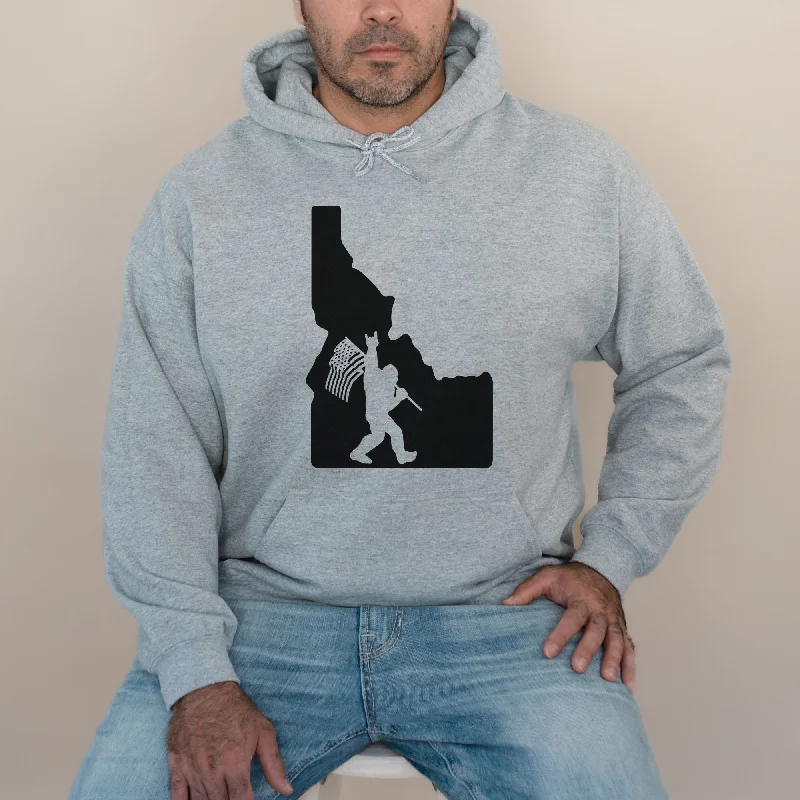 Idaho American Flag Sweatshirt - Idahoan Flag Hoodie *UNISEX FIT*