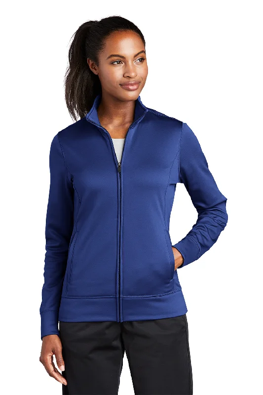 Sport-Tek Womens Sport-Wick Moisture Wicking Fleece Full Zip Sweatshirt w/ Pockets - True Royal Blue Relaxed Women's Beachy Sport-Tek Womens Sport-Wick Moisture Wicking Fleece Full Zip Sweatshirt w/ Pockets - True Royal Blue Relaxed Women's Beachy