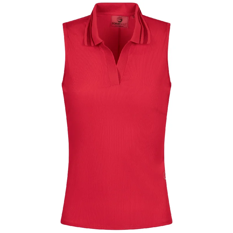 Womens SL V-Neck Rib Polo Frutto - SS25 purpose