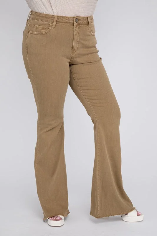 Plus Size High Rise Super Flare Jeans European