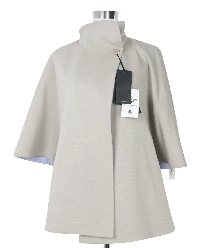 Cinzia Rocca Beige & Lilac Reversible Jacket sz 6 Polished Women's Silk