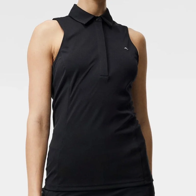JL Golf Dena S/L Polo - Black Contemporary 