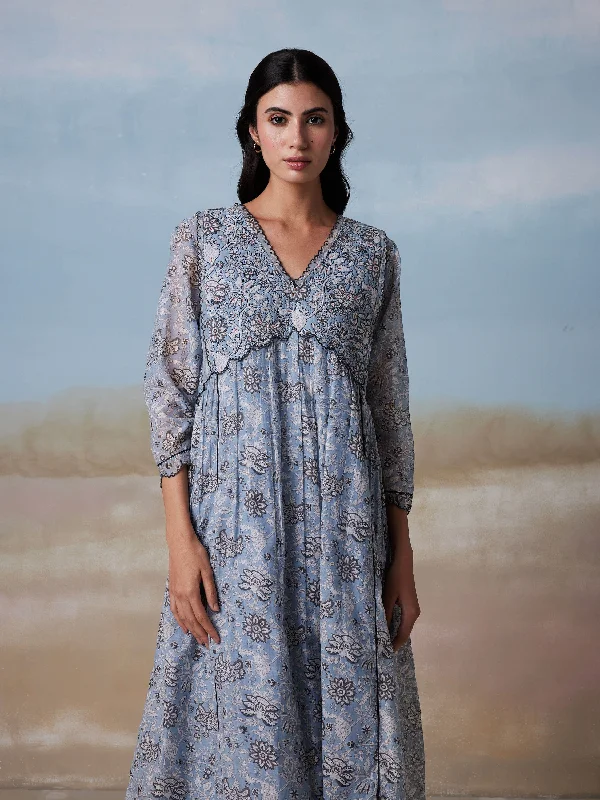 Indigo Pigments Scallop Dress Rugged Women's Outdoor 