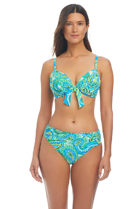 More Is More Tie-Front Bandeau Bikini Top