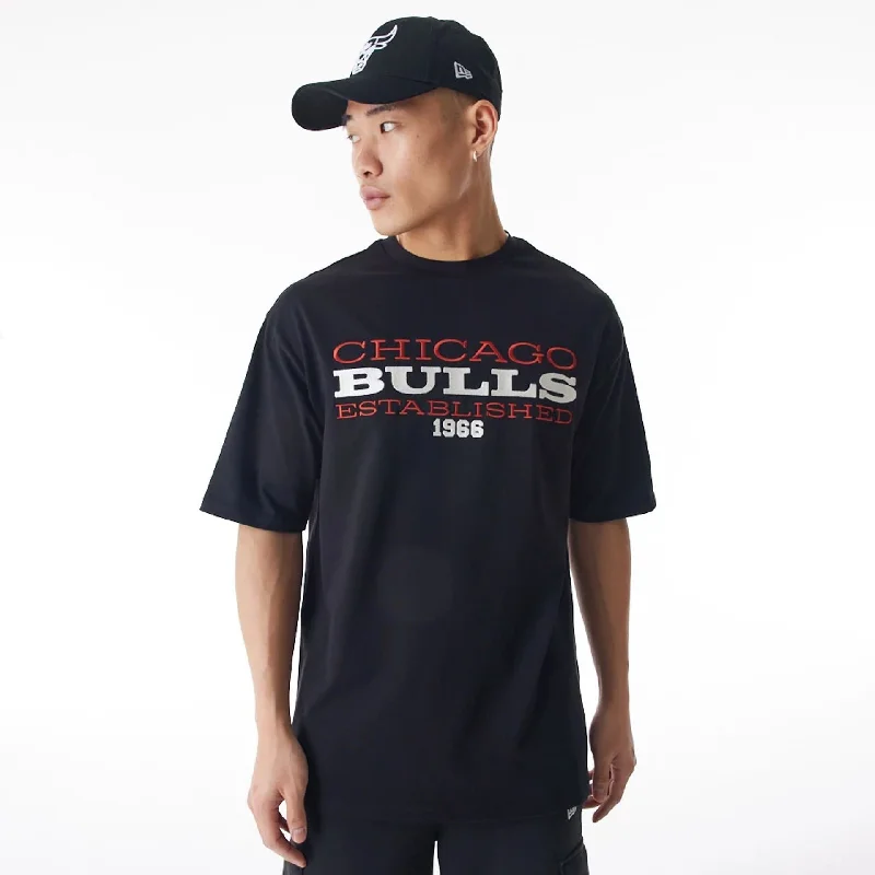 Chicago Bulls NBA Lifestyle Black T-Shirt Dapper Women's Bow - adorned