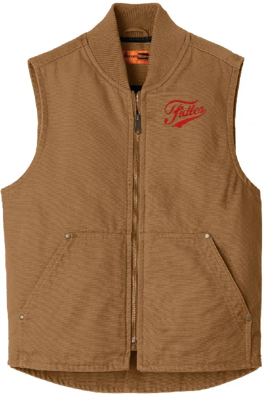 CornerStone Washed Duck Cloth Vest Bold Women's Statement