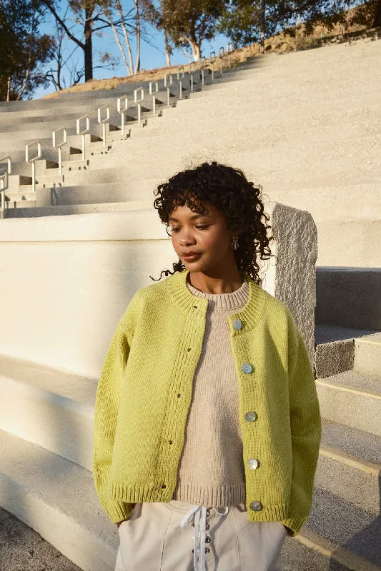 Shiloh Cotton Cardigan - Lemon Trendy Women's Oversized