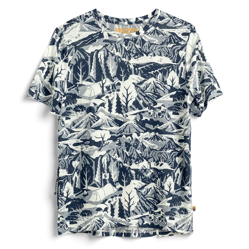 Fjallraven x Specialized Womens Wool CaliSwe T-Shirt Navy / Eggshell Confident Women's High - fashion