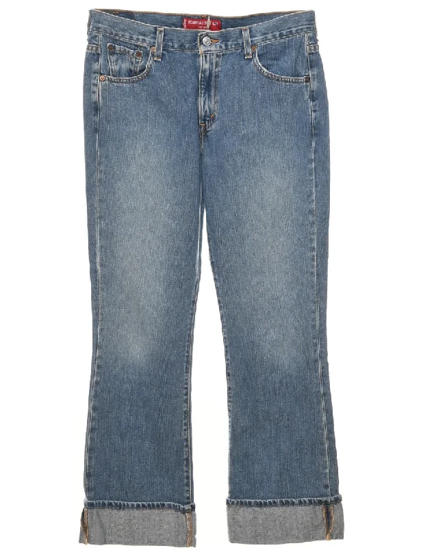 Boot Cut Rolled Hem Levi's Jeans - W33 L31 Refined Women's Classic 