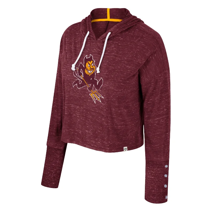 ASU Ladies HSC Crop Hoody MRN Hip Women's Retro