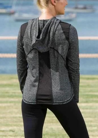 Spliced Womens Hoodie - Grey Marl Refined Women's 