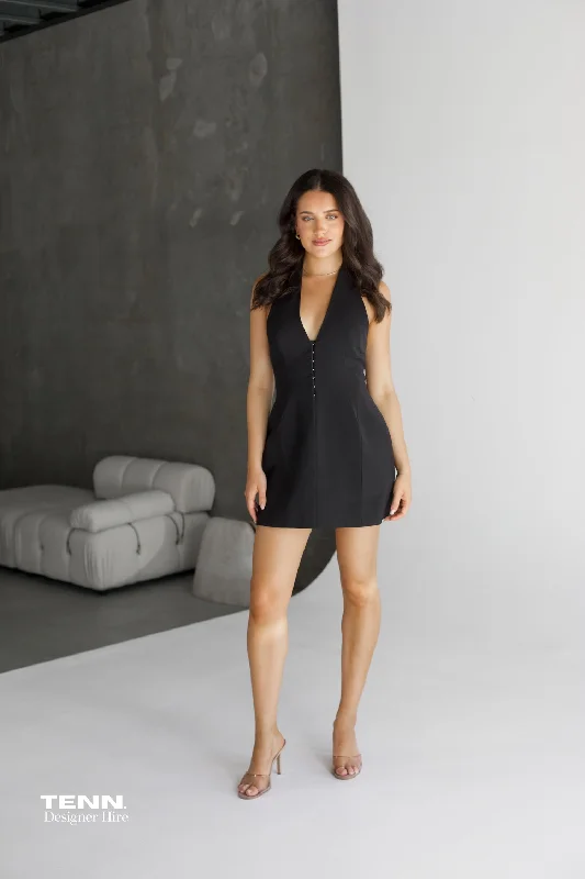 Petra Halterneck Mini Dress - Black Artistic Women's Avant - 