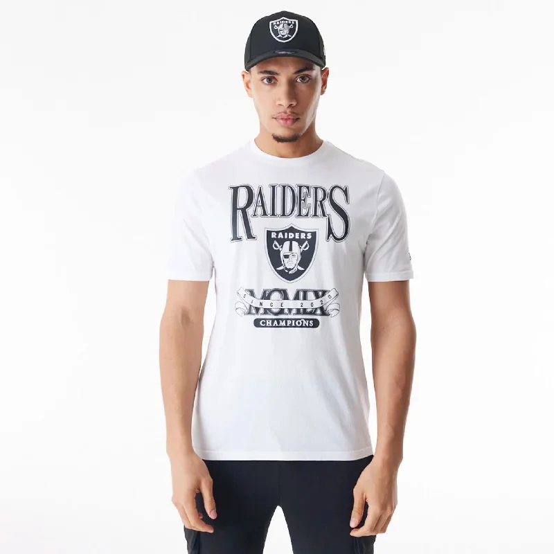 Las Vegas Raiders NFL Champions Graphic White T-Shirt Earthy Women's 