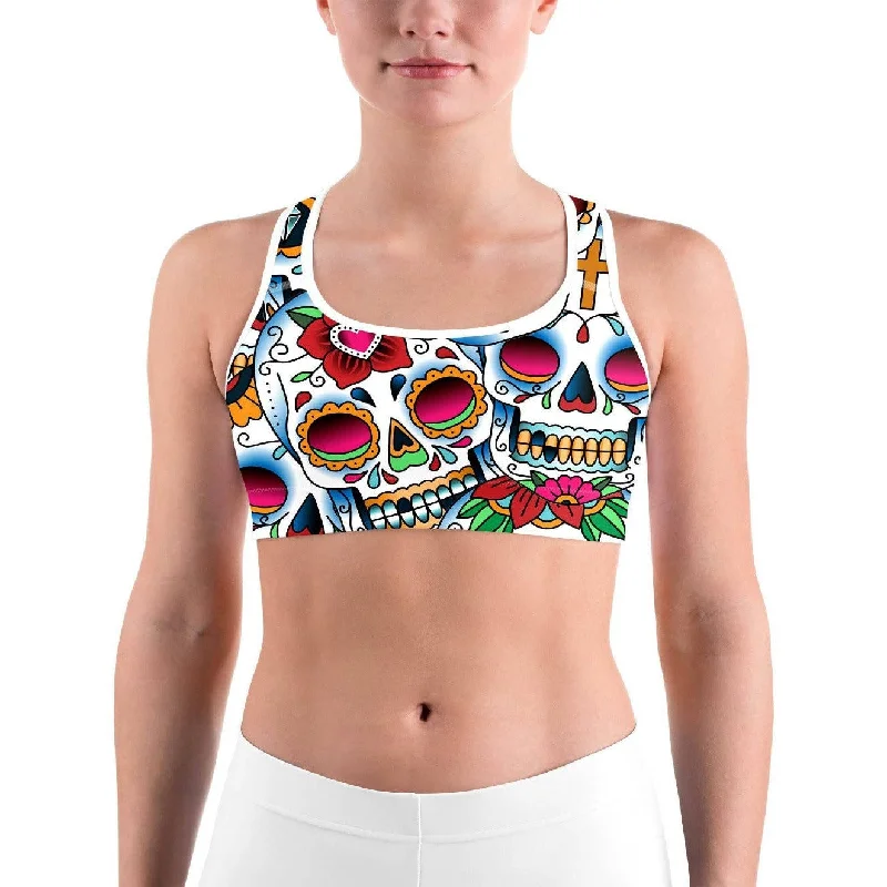 Colorful Dead - Sugar Skull Sports Bra