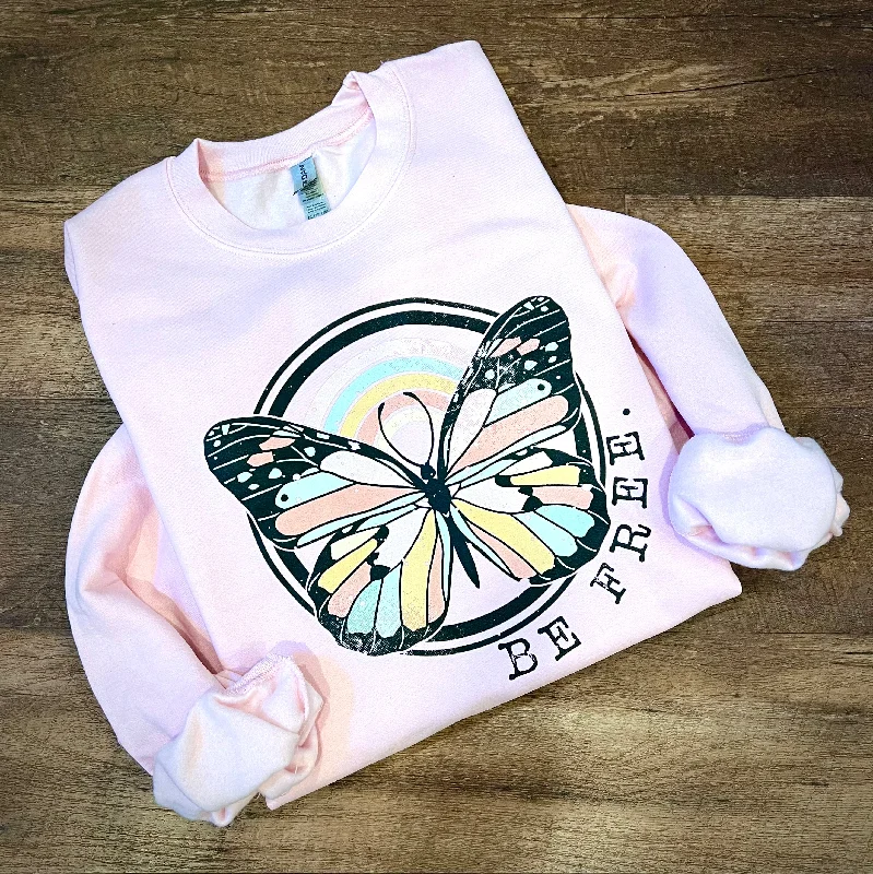 Be Free Light Pink Sweatshirt