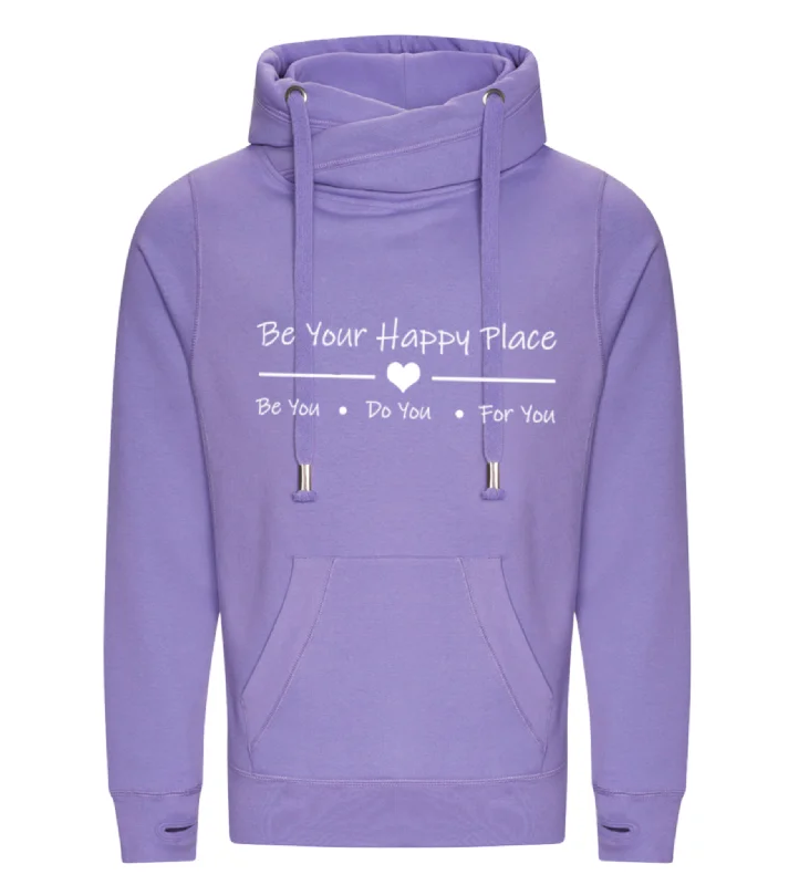 Lavender Cross Neck Hoodie Cool Women's Skate