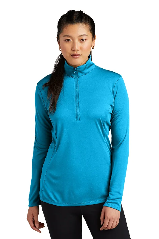 Sport-Tek Womens Competitor Moisture Wicking 1/4 Zip Sweatshirt - Atomic Blue Compression Sport-Tek Womens Competitor Moisture Wicking 1/4 Zip Sweatshirt - Atomic Blue Compression
