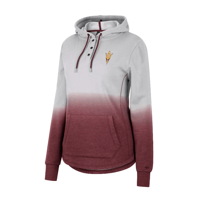 ASU Ladies Hooded Henley GR/M Gym
