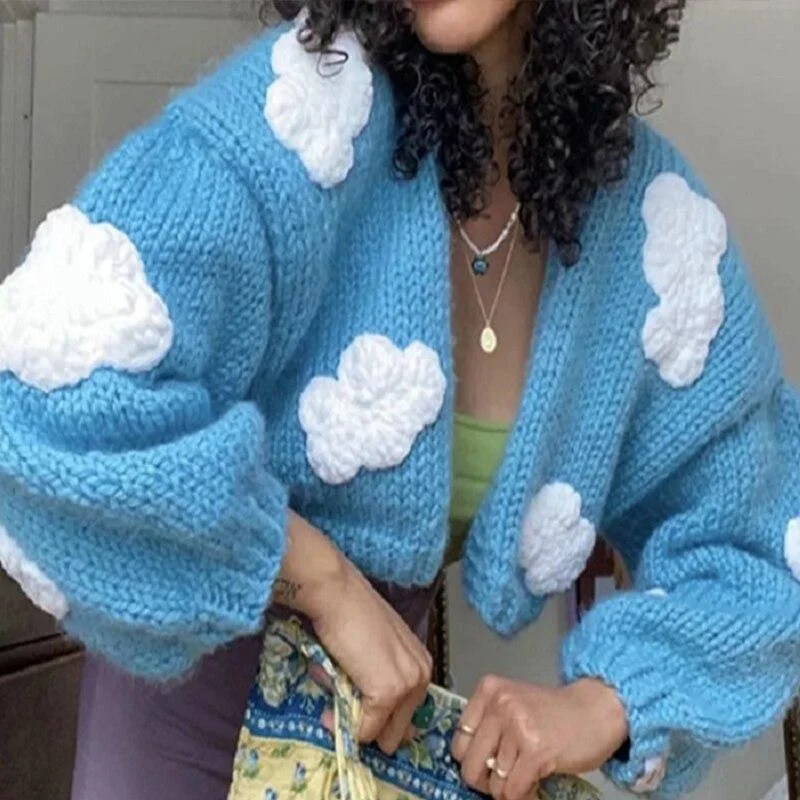 Handmade Cloud Knitted Cardigan