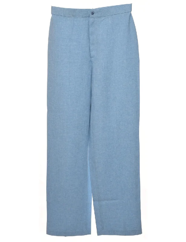 1970s Light Blue Trousers - W30 L32