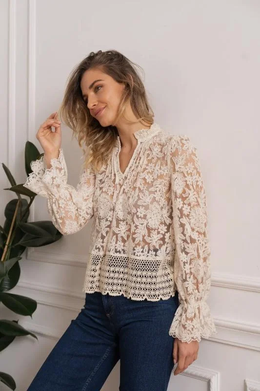Boho Lace Blouse Bohemian Women's Free