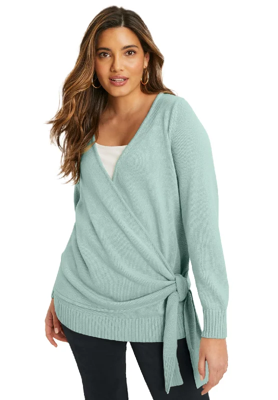 Wrap-Front Cardigan Traditional Women's Wool