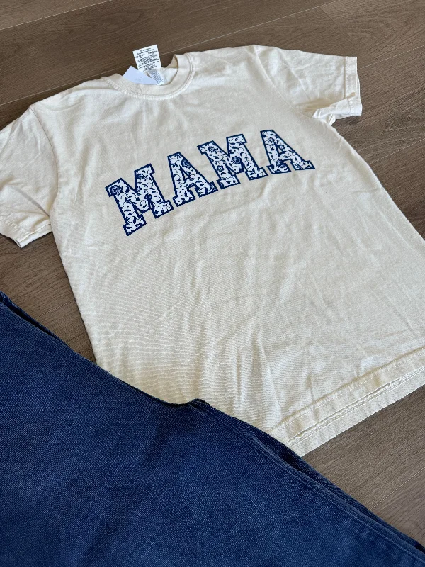 Blue willow MAMA tee Monochromatic Office Style