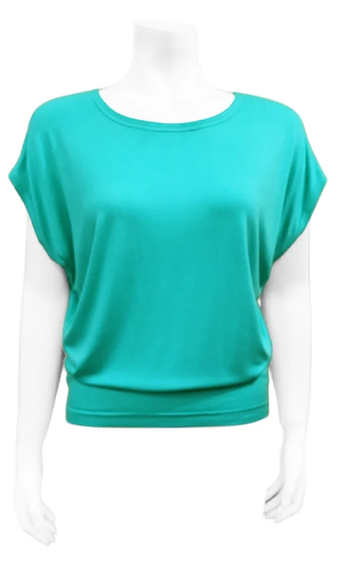 CHARLIE Willow Crepe Slouch Tee - SEAFOAM Australian Beach