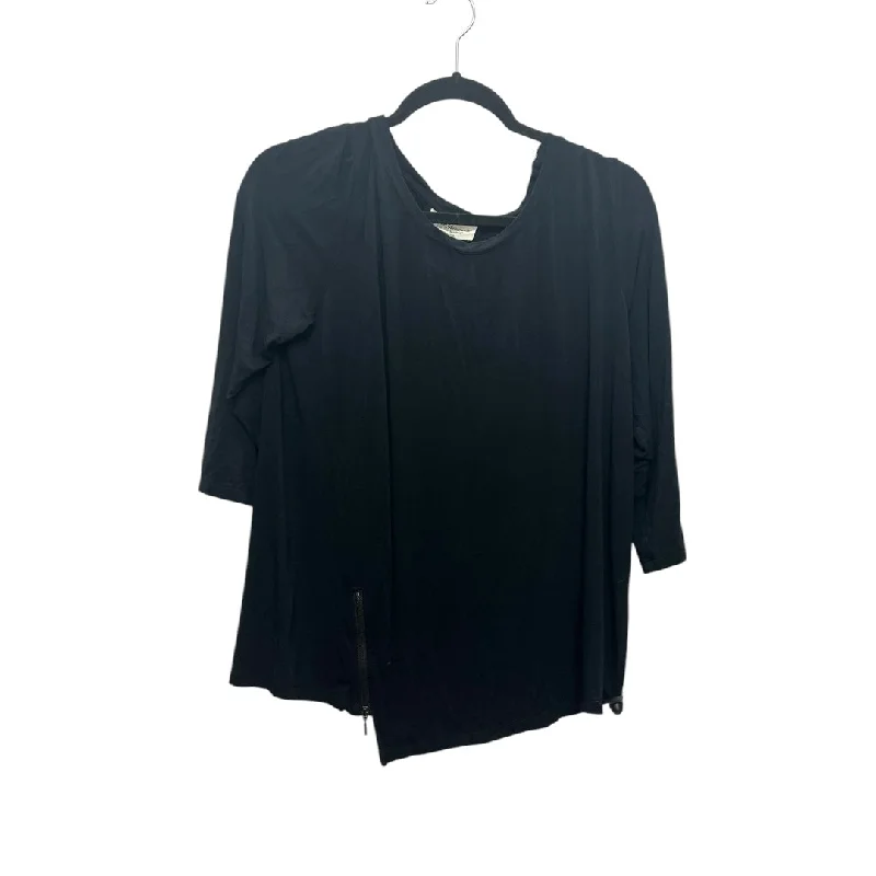 Top Long Sleeve Basic By Norm Thompson In Black, Size: M Hip Women's Retro