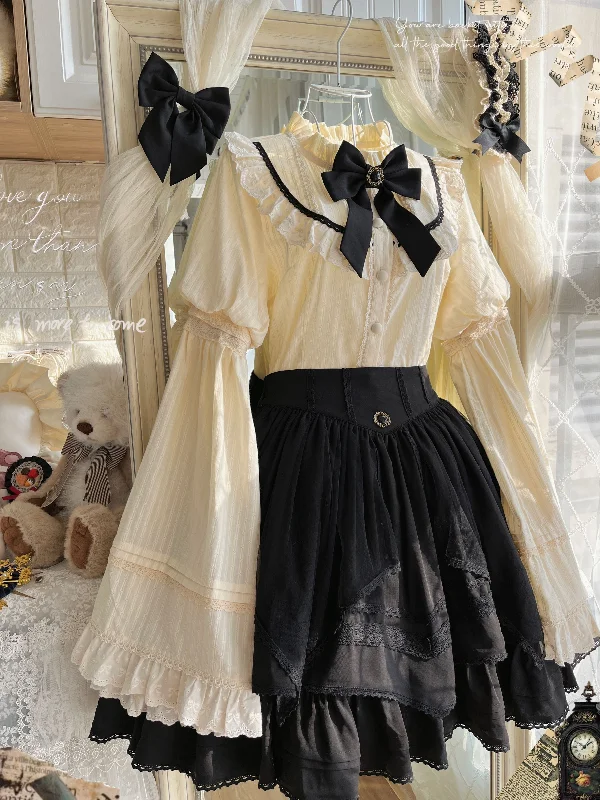(Buy For Me) Uncle Wall Original~Rich Girl~Elegant Lolita Blouse and Skirt Stylish Women's Neon