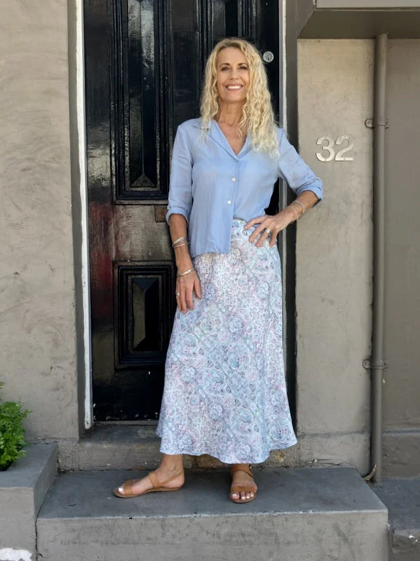 Jiva Fitted Shirt - Blissful Blue - Ramie Women