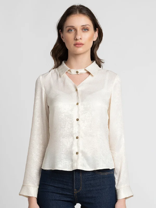 Elani Shirt Casual Women's Loose - fitting