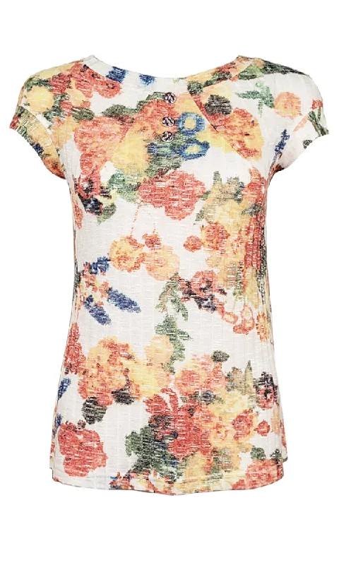 CORA Bright Floral Tee - FINAL SALE Earthy Women's Hemp - based