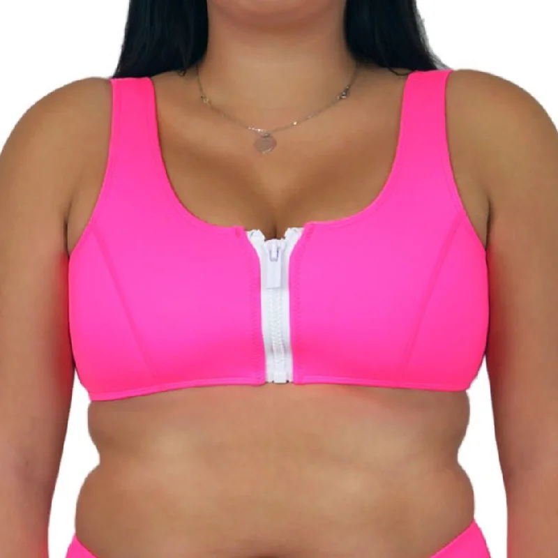 Berry Neon Pink Tops - Final Sale Artistic Women's Hand - painted
