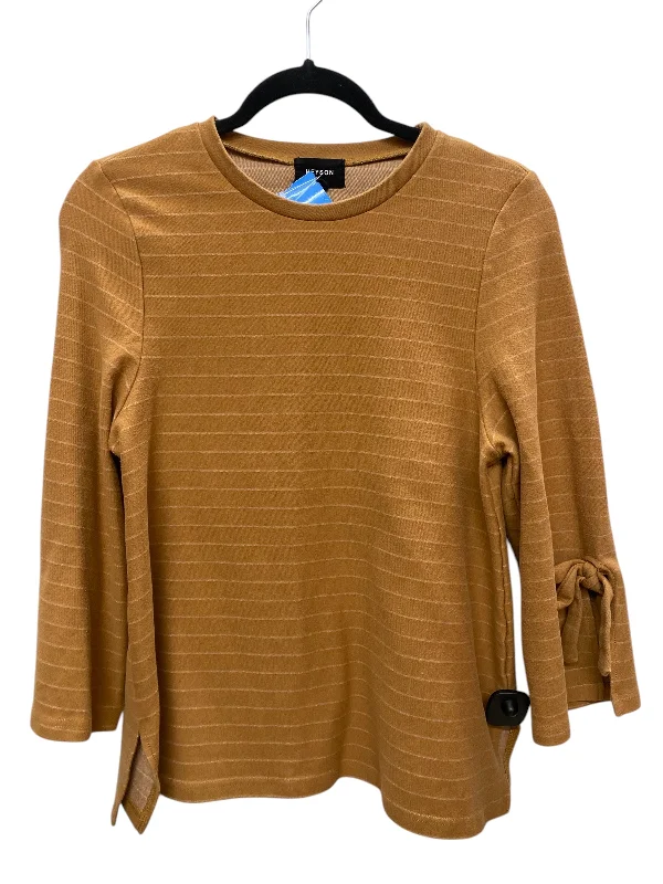 Top Long Sleeve By Cmc In Orange, Size: S Sophisticated Women's 