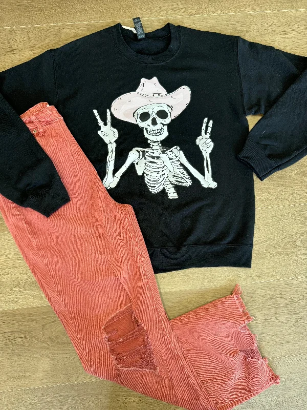 Cowgirl skeleton crewneck Sporty Women's Athleisure 
