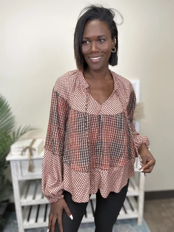 Glory To The Day Women's Flowy Long Sleeve Top Cozy Women's Sherpa - lined