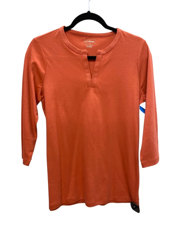 Top Long Sleeve By L.l. Bean In Peach, Size: S Luxurious Women's High -  end