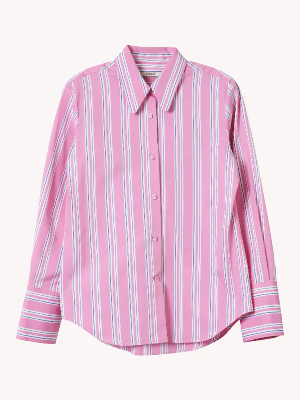 PINK CANDY STRIPE SHIRT Dapper Women's 1920S