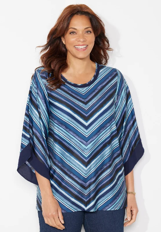 Flutter Sleeve Tunic British Gentlewoman Style